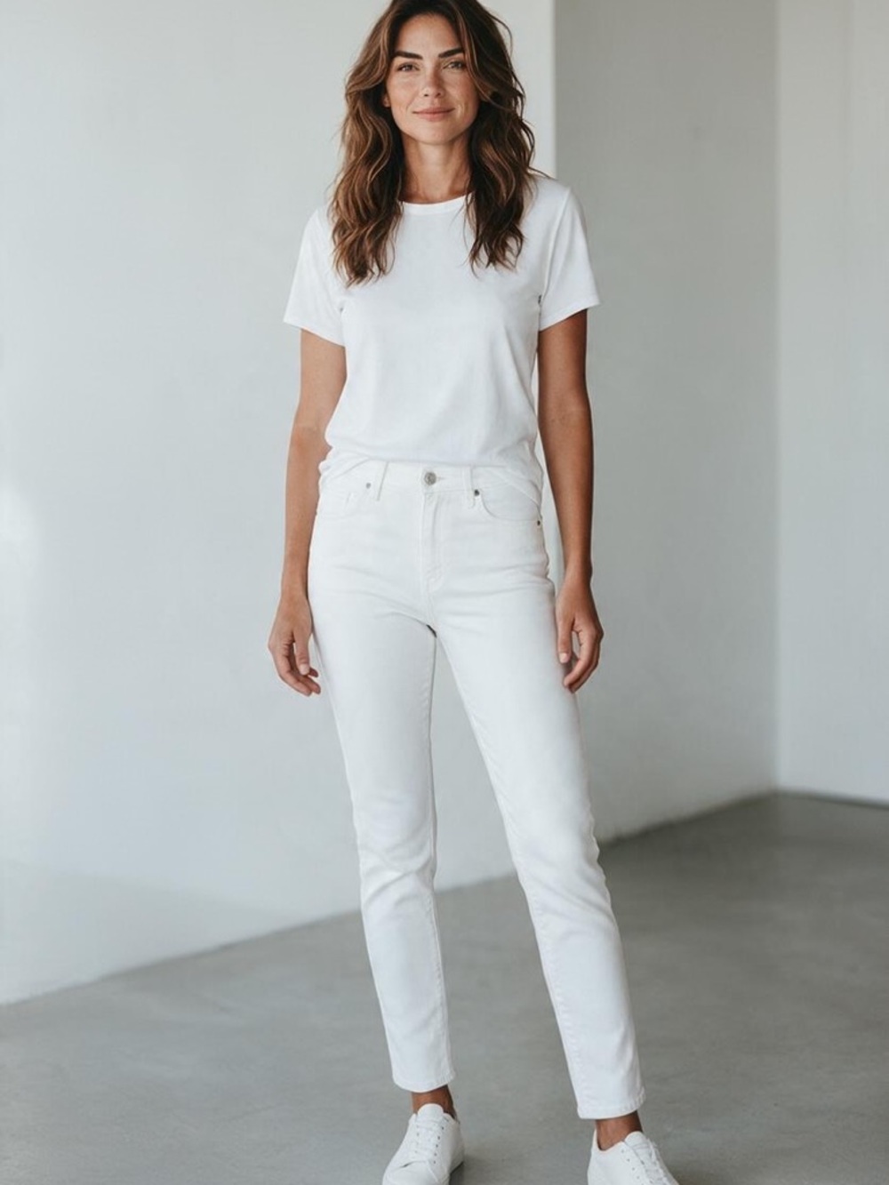 Henry & Belle White High-Rise Cropped Straight Jeans